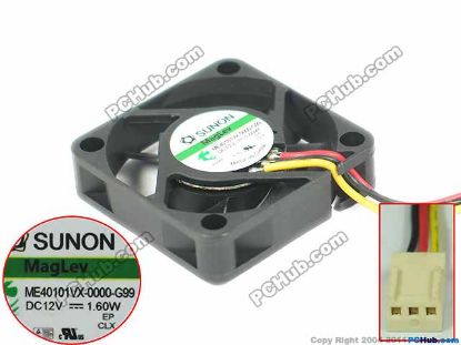 Picture of ADDA ME40101VX-0000-G99 Server - Square Fan sq40x40x10mm, w40x3x3, 12V 1.6W
