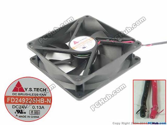 Picture of Y.S TECH FD249225HB-N Server - Square Fan , sq90x90x25mm, 2-wire, DC 24V 0.13A