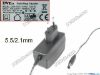 Picture of DVE DSA-12G-12 AC Adapter 5V-12V DSA-15G-12, 12V 1A, Barrel 5.5/2.1mm, EU 2-Pin Plu