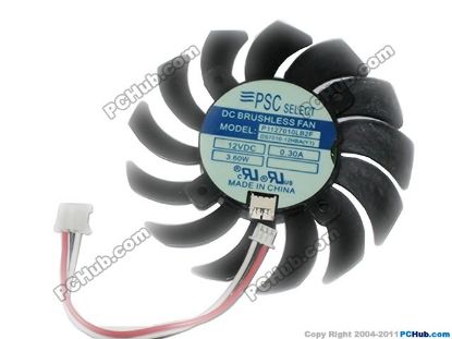 Picture of PSC Select P1127010LB2F Server - Frameless / GPU Fan DS7010-12HBA(Y1), dia65x65x10, w55x3x3, 12V 0.30A