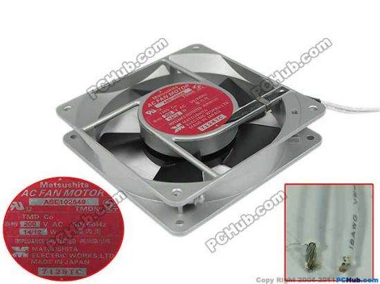 Picture of Panaflo / Matsushita ASE102549 Server - Square Fan 200V14W, Alum, sq120x120x25mm, 2W