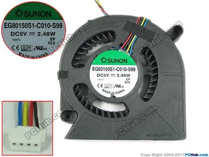 Picture of SUNON EG80150S1-C010-S99 Cooling Fan  DC 5V 2.48W Bare Fan