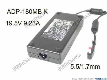 Picture of Delta Electronics ADP-180MB AC Adapter- Laptop 19.5V 9.23A, 5.5/1.7mm, 3P, New