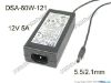 Picture of DVE DSA-60W-121 AC Adapter - NEW Original 12V 5A, 5.5/2.1mm, C14, New