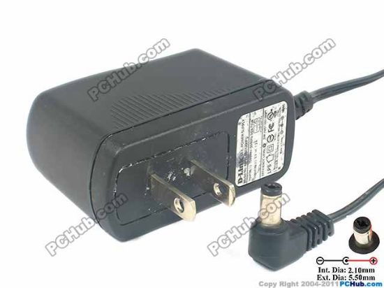 Picture of D-Link AMS1-0501200FC AC Adapter 5V-12V 5V 1.2A, 5.5/2.1mm, US 2P