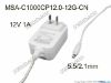 Picture of UPH Other Brand AC Adapter 5V-12V 12V 1A, Barrel 5.5/2.1mm, US 2-Pin Plug