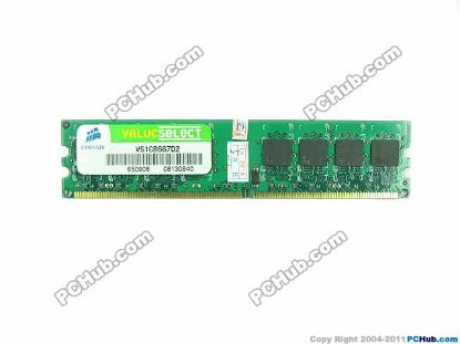 Picture of CORSAIR VS1GB667D2 Desktop Below 1066MHz 1GB, DDR2 -667, PC2-5300, VS1GB667D2