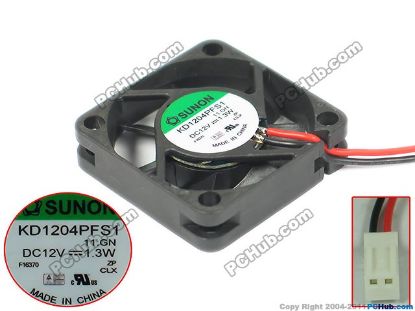 Picture of SUNON KD1204PFS1 Server - Square Fan 11.GN, SF40x40x10, w2, 12V 1.3W