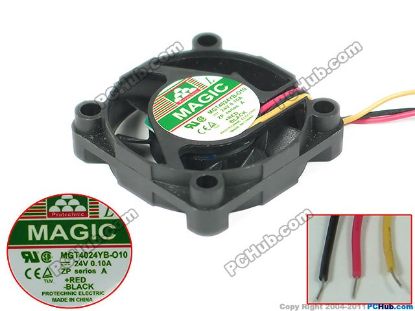 Picture of Protechnic Magic MGT4024YB-O10 Server - Square Fan SF40x40x10, w3, 24V 0.10A
