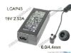 Picture of LG AC Adapter (LG) AC Adapter- Laptop LCAP45, 19V 2.53A, 6.0/4.4mm WP, 2P, New