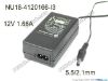 Picture of Motorola NU18-4120166-I3 AC Adapter 5V-12V 12V 1.66A, 5.5/2.1mm, 2P