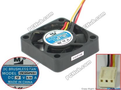 Picture of M / Huaxia Mengtai YM1204PFS1 Server - Square Fan YM1204PFS1, DC 12V 0.10A
