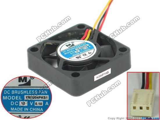 Picture of M / Huaxia Mengtai YM1204PFS1 Server - Square Fan YM1204PFS1, DC 12V 0.10A