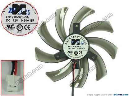 Picture of ARX FS1210-S2053A Server - Frameless / GPU Fan DC 12V 0.20A, W60x2x2, D95xC40