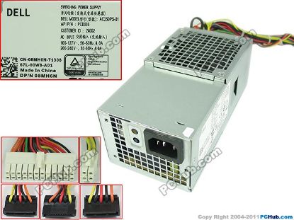 Picture of Dell AC250PS-01 Server - Power Supply AC250PS-01, PCD005, 08MH6N