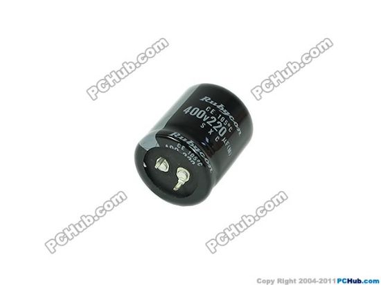 Picture of Rubycon Capacitor Electrolytic 400V - 450V 400v 220uF, 30x35mm Height