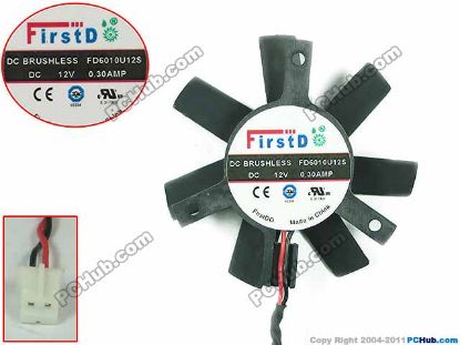 Picture of Firstd FD6010U12S Server - Frameless / GPU Fan 12V 0.30A, dia46, ctc32, w90x2x2