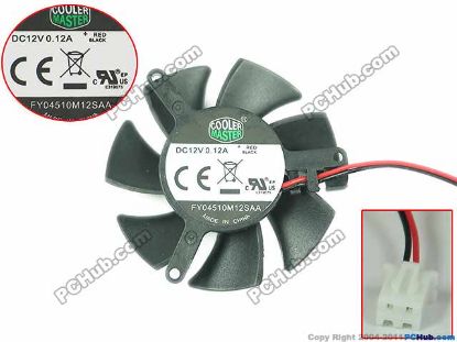 Picture of Cooler Master FY04510M12SAA Server - Frameless / GPU Fan FY04510M12SAA, "Black"