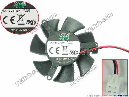 Picture of Cooler Master FY04510M12SAA Server - Frameless / GPU Fan FY04510M12SAA, "Black"
