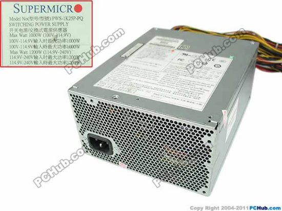 Picture of Supermicro PWS-1K25P-PQ Server - Power Supply PWS-1K25P-PQ, 1200W