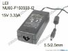 Picture of    LEI / Leader NU60-F150333-I2 AC Adapter- Laptop 15V 3.3A, Barrel 5.5/2.5mm, IEC C14