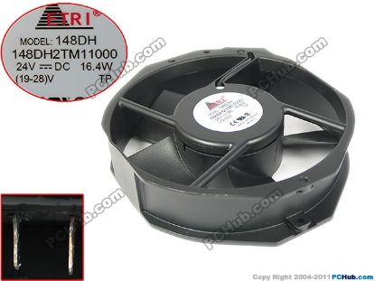 Picture of ETRI 148DH Server - Round Fan 148DH2TM11000, dia170x150x38, 2-wire, 24V 16.4W