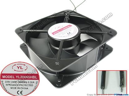 Picture of Other Brands YL20060HBL Server - Square Fan sq200x200x60mm, 2-wire, AC220V 0.35A