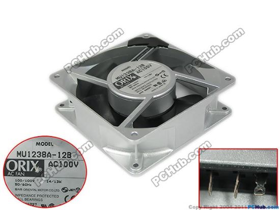 Picture of ORIX MU1238A-12B Server - Square Fan SF120x120x38, w2-pin, 100V 13W, Steel