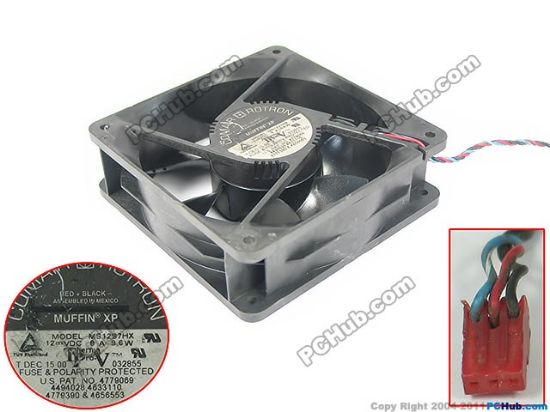 Picture of Comair Rotron MS12S7HX Server - Square Fan 12V0.96A, sq120x120x38mm, 50x3Wx3P