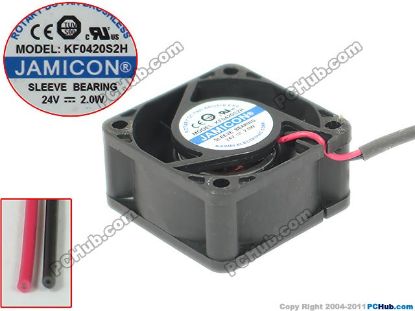 Picture of Jamicon KF0420S2H  Server - Square Fan 24V2.0W, sq40x40x20mm, 2W