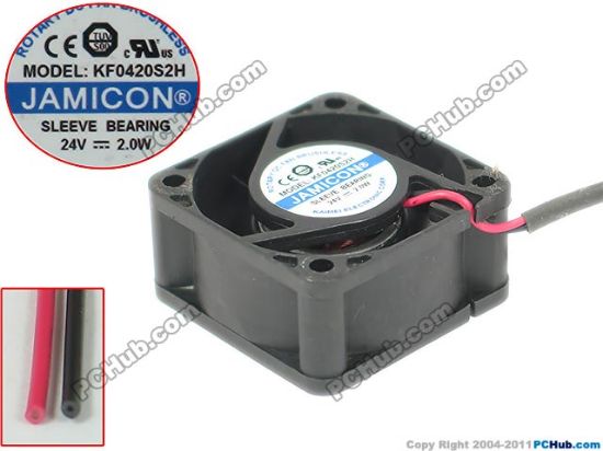 Picture of Jamicon KF0420S2H  Server - Square Fan 24V2.0W, sq40x40x20mm, 2W
