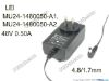 Picture of LEI / Leader MU24-1480050-A1 AC Adapter 20V & Above 48V 0.50A, 4.8/1.7mm, US 2P Plug, New