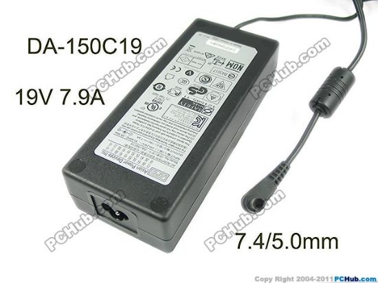 Picture of APD / Asian Power Devices DA-150C19 AC Adapter- Laptop 19V 7.9A, Barrel 7.4/5.0mm , 3-Prong