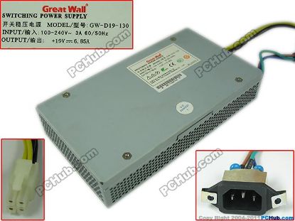 Picture of Great Wall GW-D19-130 Server - Power Supply 130W, GW-D19-130