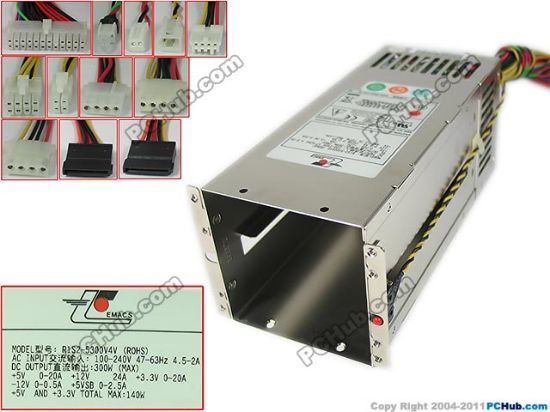 Picture of EMACS / Zippy P1S-2300V-R Server - Power Supply 300W, R1S2-5300V4V,Only Cages