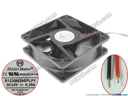 Picture of PELKO R1238M24SPLP1 Server - Square Fan sq120x120x38, 2w, DC 24V 0.29A