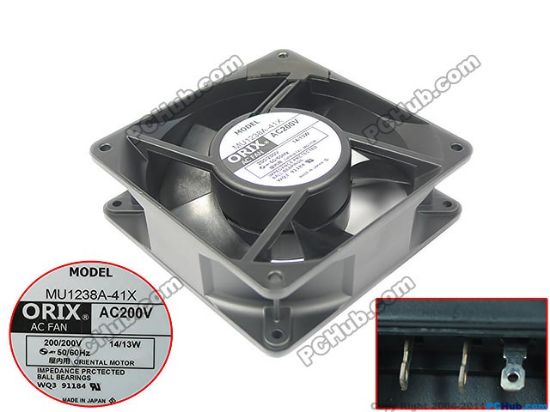 Picture of ORIX MU1238A-41X Server - Square Fan 200V0.16A, Alum, sq120x120x38mm, 2W