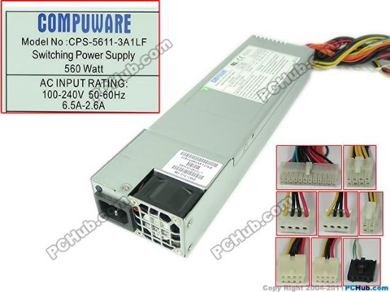 Picture of COMPUWARE CPS-5611-3A1LF Server - Power Supply CPS-5611-3A1LF, 560W