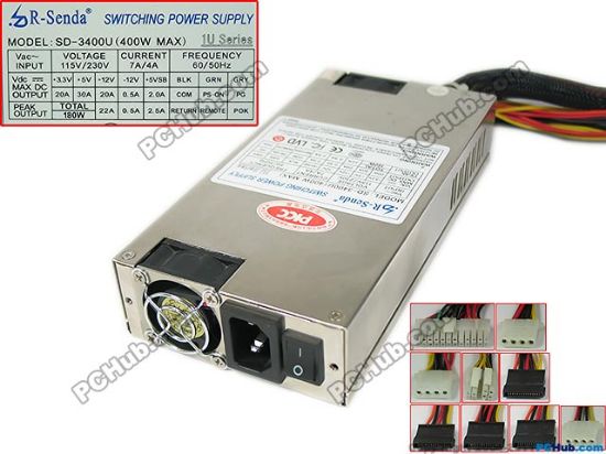 Picture of R-Senda / ROSOR SD-3400U Server - Power Supply 400W, SD-3400U