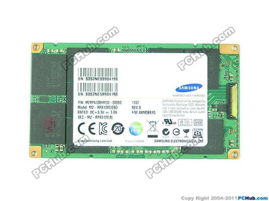 Picture of Samsung MZRPA128HMCD SSD LIF MZRPA128HMCD-000S0