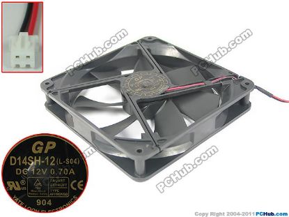 Picture of Y.L FAN / Yate Loon D14SH-12 Server - Square Fan 12V0.70A, sq140x140x25mm, 2W