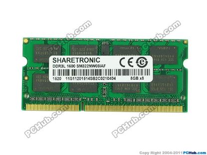 Picture of SHARETRONIC SM322NW08IAF Laptop DDR3L-1600 8GB, DDR3L-1600, PC3L-12800S, SM322NW08IAF, Laptop