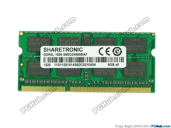 Picture of SHARETRONIC SM322NW08IAF Laptop DDR3L-1600 8GB, DDR3L-1600, PC3L-12800S, SM322NW08IAF, Laptop