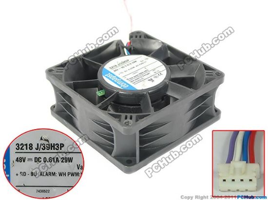 Picture of ebm-papst 3218 J/39H3P Server - Square Fan DC 48V 29W, 92x92x38mm, 3218 J/39H3P