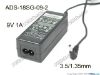 Picture of HOIOTO ADS-18SG-09-2 AC Adapter 5V-12V 9V 1A, Barrel 3.5/1.35mm, 2-Prong, ADS-18SG-09-2
