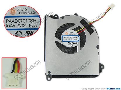 Picture of MSI GS30 Cooling Fan  N263, 5V 0.43A Bare, W30x3x3xP