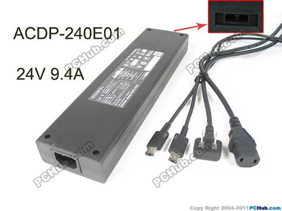 Picture of Sony AC Adapter (Sony) AC Adapter 20V & Above 24V 9.4A, Rectangular Tip, IEC C14
