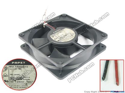 Picture of ebm-papst 4312 Server - Square Fan sq120x120x32, 2-wire, 12V 5.0W