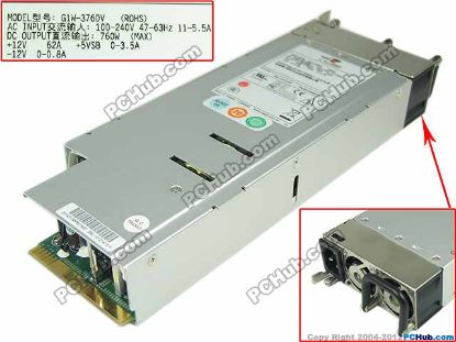 Picture of EMACS / Zippy G1W-3760V Server - Power Supply G1W-3760V, 760W