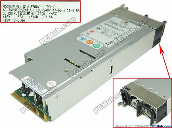 Picture of EMACS / Zippy G1W-3760V Server - Power Supply G1W-3760V, 760W